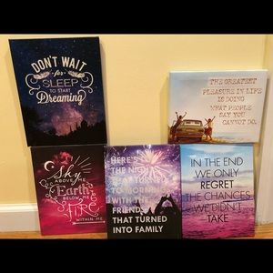 Cute lot of inspirational wall plaques